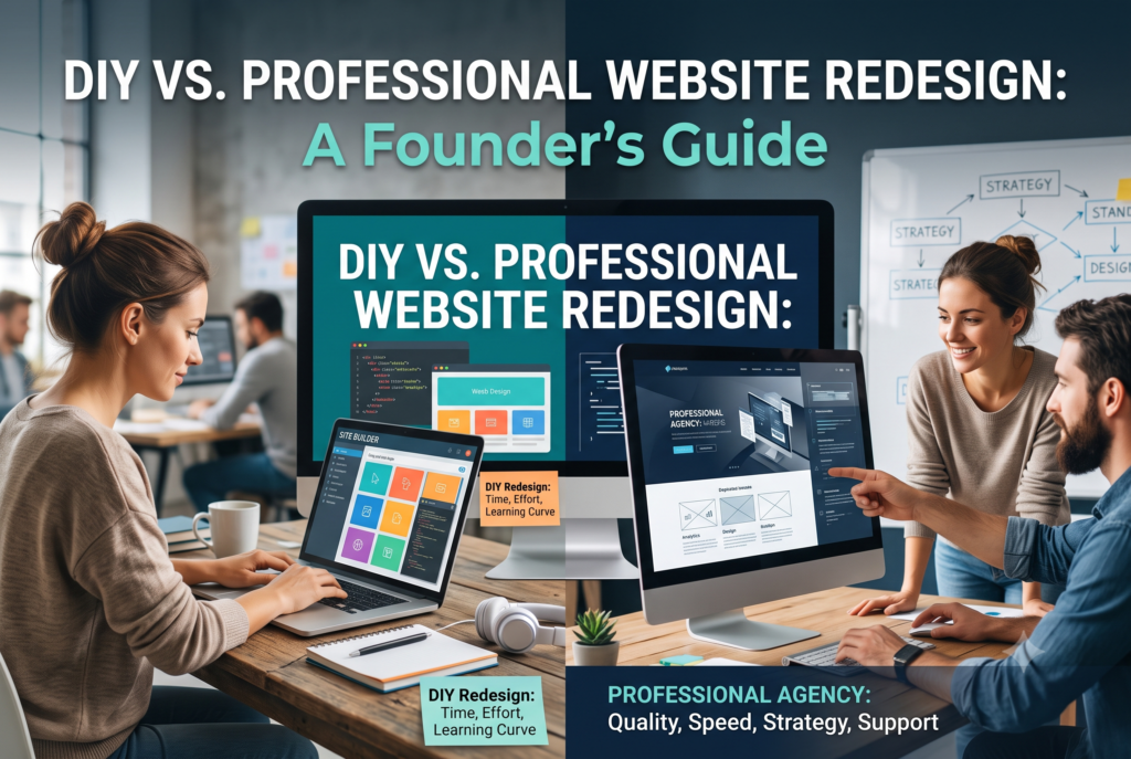 DIY vs. Professional Website Redesign: A Founder's Guide